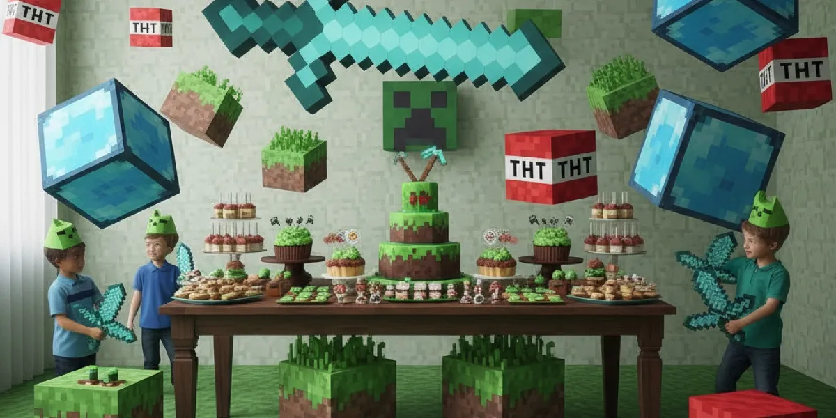 Convite de aniversario Minecraft